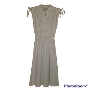 1960s Knit French Terry Sundress with Shoulder Ties Size Small